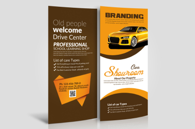 Car Showroom Business Rack Card