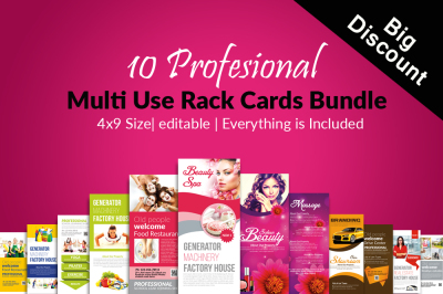 10 Multi Use Rack Cards Bundle