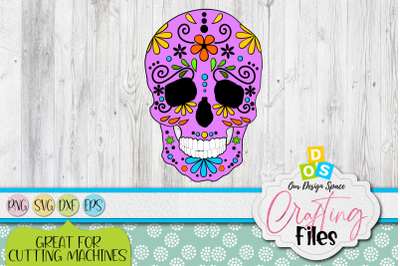 Flower Skull SVG, PNG, DXF and EPS cutting file