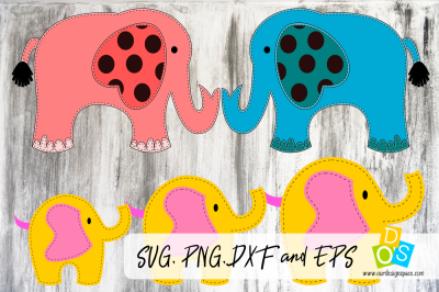 Download Elephant Family SVG, PNG, DXF and EPS cutting ...