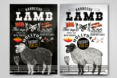 Lamb Barbecue Party Flyer