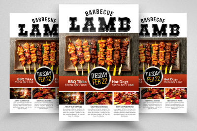 Lamb Barbecue Party Flyer