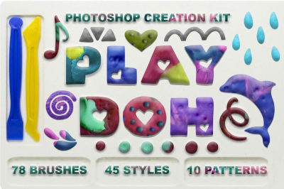 Play Doh. Photoshop creation kit.