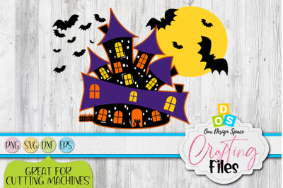 Haunted House SVG, PNG, DXF and EPS