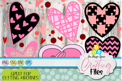 Love Hearts SVG, PNG, DXF and EPS