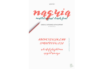 Multilingual Brush Font- Naquia Font