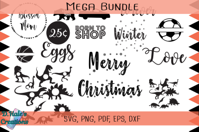 Mega SVG Bundle - SVG, PNG, PDF, EPS, DXF, PSD