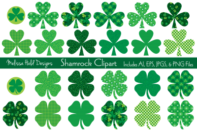 St. Patrick&#039;s Day Shamrock Clipart