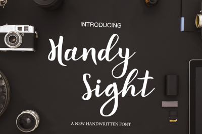 Handy Sight - brush font