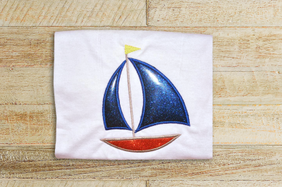 Sailboat | Applique Embroidery