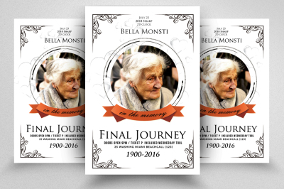 Final Journey/ Memorial Flyer Template