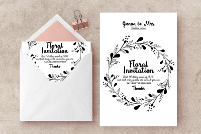 Floral Invitation Card Template