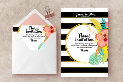 Floral Invitation Card Template