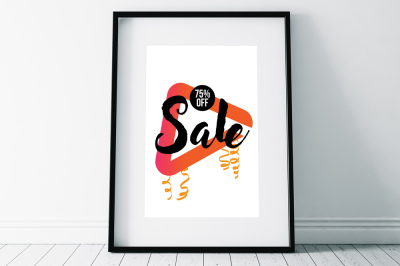 Typography Sale Flyer Template