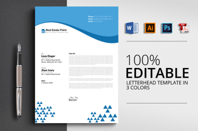 Real Estate Letterhead Word Template