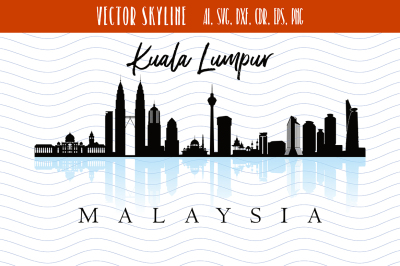 Kuala Lumpur Svg Malaysia city Vector Skyline