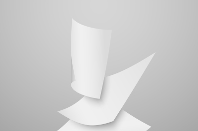 Falling document blank white papers, pages vector illustration