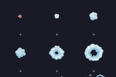 Puff&2C; boom&2C; burst&2C; explosion&2C; explode animation frames vector effect