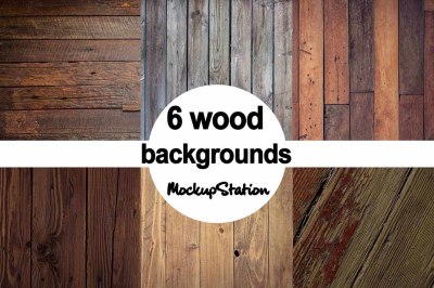Dark Wood Background Bundle, Rustic Brown Wood 6 Files Set