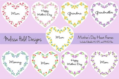 Mother&#039;s Day Heart Frames