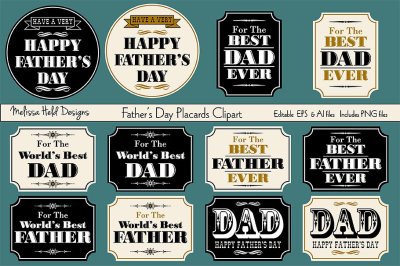Father's Day Placard Clipart