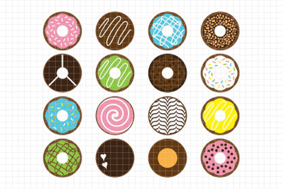 Sweet Donuts-Digital Clipart (LES.CL06)