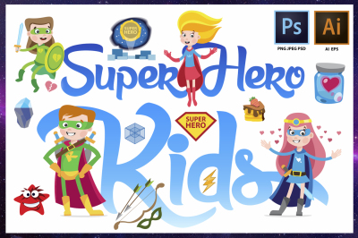 Superheroes Children&#039;s set