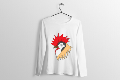 Rooster T-Shirt Design Illustration