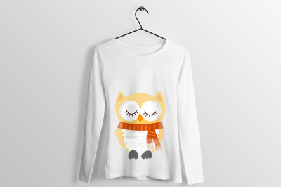 Cute Owl T-Shirt Design 