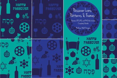 Passover Icons, Patterns, & Frames