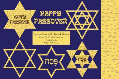 Matzoh Textured Passover Icons