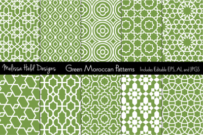 Green Moroccan Patterns