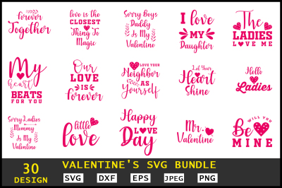 Valentine&#039;s SVG Bundle