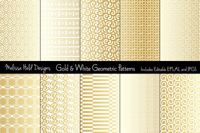 Gold & White Mod Geometrics