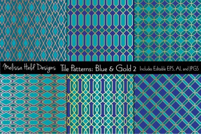Blue & Gold Moroccan Patterns