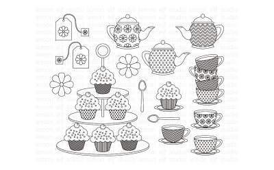 Tea Time-Digital Stamp (LES.DS08)