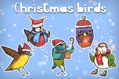 Funny Christmas Birds