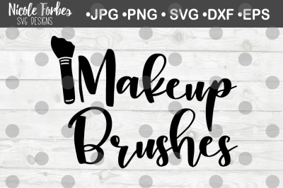 Make Up Brushes SVG Cut File