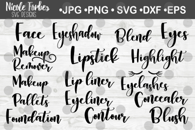 Make Up Organization Label SVG Bundle