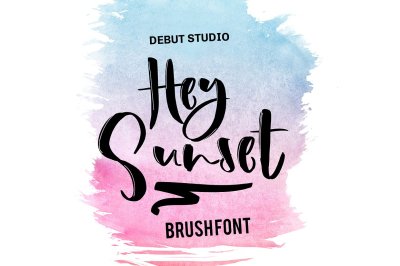 Hey Sunset - Brush Font