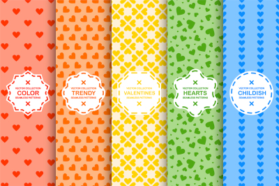 Colorful seamless hurts patterns