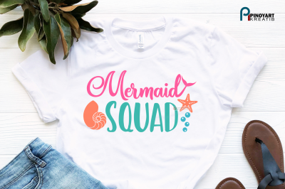 Mermaid Squad svg, Mermaid svg, Mermaid Graphics, svg files for cricut