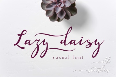 Lazy Daisy - font with swashes