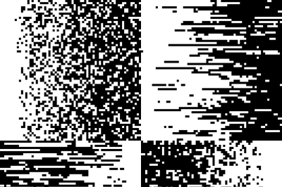 Black and white pixelation&2C; pixel gradient mosaic&2C; pixelated vector ba