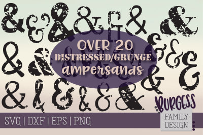 BUNDLE Distressed/grunge ampersand | SVG DXF EPS PNG