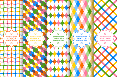 Color seamless geometric patterns