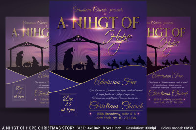 A Nihgt Of Hope Christmas Story Flyer Poster