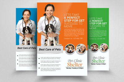 Pet Clinic &amp; Care Center Flyer