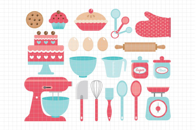 Baking Utensils-Digital Clipart (LES.CL11)