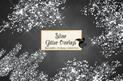 Silver Glitter Overlays